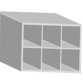 CHEVRON PVC 45 x 35MM BLANC  LONGUEUR 3M - 39020032