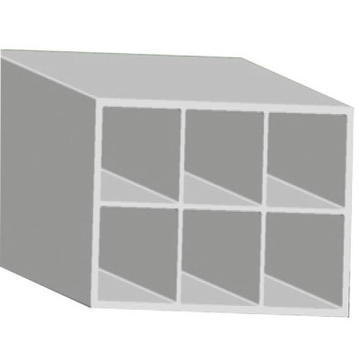 CHEVRON PVC 45 x 35MM BLANC  LONGUEUR 3M - 39020032