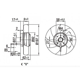 Ventilateur hélicoïde A4S200-AH04-01. - 13031195