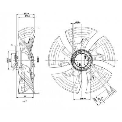 Ventilateur A3G350-AN01-03 - 13532356