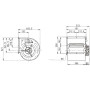 Ventilateur centrifuge DD 12/12.1100.6.  BRIDE ET SUPPORT - 30452273