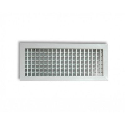 GRILLE ALUMINIUM AILETTES MOBILES DOUBLE DEFLEXION GDF 400x150 - 20400401