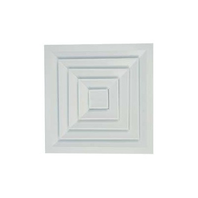 DIFFUSEUR ALUMINIUM CARRE BLANC A NOYAU DEMONTABLE DAB 225x225 - 20410225
