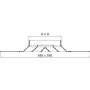 DIFFUSEUR ALUMINIUM CARRE POUR PLAFONDS MODULAIRES DAB-FP 450x450 - 20410450